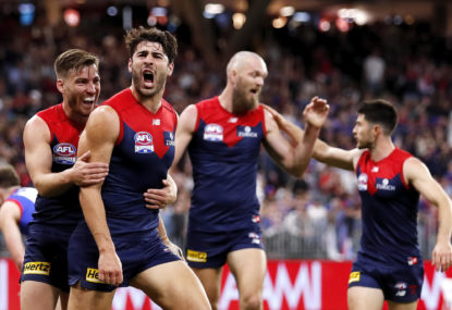 AFL News: Gawn, Goodwin throw support behind 'embarrassed' Petracca, Eddie McGuire's dire Voss prediction