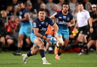 Waratahs' season in free fall mode as NSW-born Moana Pasifika playmaker helps sink home state